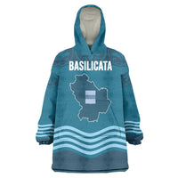 Italy Basilicata Wearable Blanket Hoodie Map With Flag Style - Wonder Print Shop