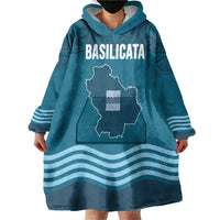 Italy Basilicata Wearable Blanket Hoodie Map With Flag Style - Wonder Print Shop