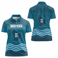 Italy Basilicata Women Polo Shirt Map With Flag Style - Wonder Print Shop