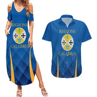 Italy Calabria Couples Matching Summer Maxi Dress and Hawaiian Shirt Flag Style - Wonder Print Shop