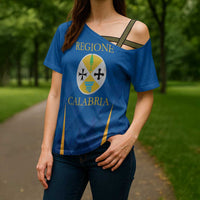Italy Calabria Cross Shoulder Shirt Flag Style - Wonder Print Shop