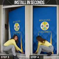 Italy Calabria Door Cover Flag Style - Wonder Print Shop