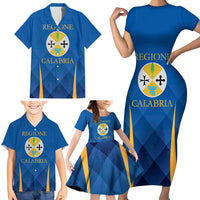 Italy Calabria Family Matching Short Sleeve Bodycon Dress and Hawaiian Shirt Flag Style - Wonder Print Shop
