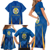 Italy Calabria Family Matching Short Sleeve Bodycon Dress and Hawaiian Shirt Flag Style - Wonder Print Shop