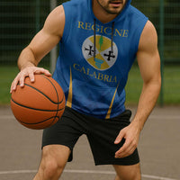 Italy Calabria Sleeveless Hoodie Flag Style - Wonder Print Shop