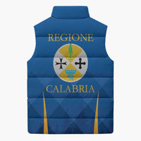 Italy Calabria Sleeveless Puffer Jacket Flag Style - Wonder Print Shop