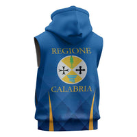 Italy Calabria Sleeveless Zip Hoodie Flag Style - Wonder Print Shop