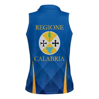 Italy Calabria Women Sleeveless Polo Shirt Flag Style - Wonder Print Shop