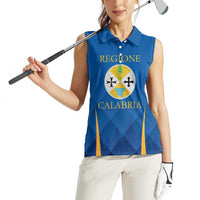 Italy Calabria Women Sleeveless Polo Shirt Flag Style - Wonder Print Shop