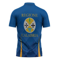 Italy Calabria Zipper Polo Shirt Flag Style - Wonder Print Shop