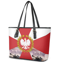 Polish Armed Forces Day Leather Tote Bag Bog Honor Ojczyzna Heritage