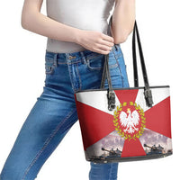 Polish Armed Forces Day Leather Tote Bag Bog Honor Ojczyzna Heritage