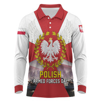 Polish Armed Forces Day Long Sleeve Polo Shirt Bog Honor Ojczyzna Heritage