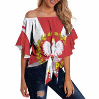 Polish Armed Forces Day Off Shoulder Wrap Waist Top Bog Honor Ojczyzna Heritage