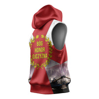 Polish Armed Forces Day Sleeveless Hoodie Bog Honor Ojczyzna Heritage