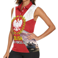 Polish Armed Forces Day Women Sleeveless Polo Shirt Bog Honor Ojczyzna Heritage