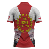 Polish Armed Forces Day Zipper Polo Shirt Bog Honor Ojczyzna Heritage