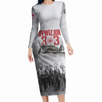 Polish 303 Squadron Long Sleeve Bodycon Dress Battle Of Britain Air Heroes