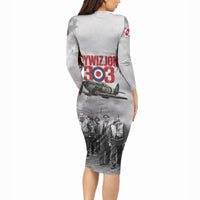 Polish 303 Squadron Long Sleeve Bodycon Dress Battle Of Britain Air Heroes