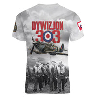 Polish 303 Squadron Women V-Neck T-Shirt Battle Of Britain Air Heroes