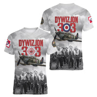 Polish 303 Squadron Women V-Neck T-Shirt Battle Of Britain Air Heroes