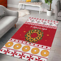 Malta Christmas Area Rug Maltese Honey Rings - Wonder Print Shop