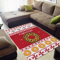 Malta Christmas Area Rug Maltese Honey Rings - Wonder Print Shop