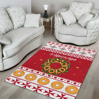 Malta Christmas Area Rug Maltese Honey Rings - Wonder Print Shop