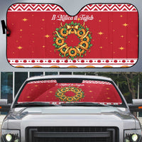 Malta Christmas Auto Sun Shade Maltese Honey Rings - Wonder Print Shop