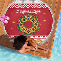 Malta Christmas Beach Blanket Maltese Honey Rings - Wonder Print Shop