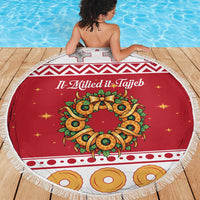 Malta Christmas Beach Blanket Maltese Honey Rings - Wonder Print Shop