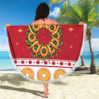 Malta Christmas Beach Blanket Maltese Honey Rings - Wonder Print Shop