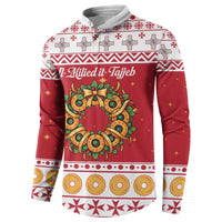 Malta Christmas Button Sweatshirt Maltese Honey Rings - Wonder Print Shop