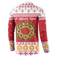 Malta Christmas Button Sweatshirt Maltese Honey Rings - Wonder Print Shop