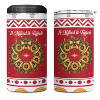 Malta Christmas 4 in 1 Can Cooler Tumbler Maltese Honey Rings - Wonder Print Shop