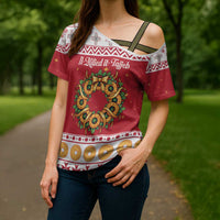 Malta Christmas Cross Shoulder Shirt Maltese Honey Rings - Wonder Print Shop