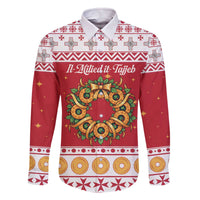 Malta Christmas Family Matching Off The Shoulder Long Sleeve Dress and Hawaiian Shirt Maltese Honey Rings - Wonder Print Shop