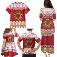 Malta Christmas Family Matching Puletasi and Hawaiian Shirt Maltese Honey Rings - Wonder Print Shop