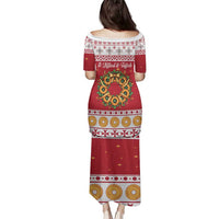 Malta Christmas Family Matching Puletasi and Hawaiian Shirt Maltese Honey Rings - Wonder Print Shop