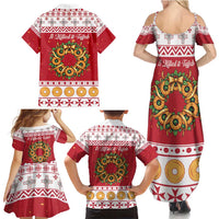 Malta Christmas Family Matching Summer Maxi Dress and Hawaiian Shirt Maltese Honey Rings - Wonder Print Shop