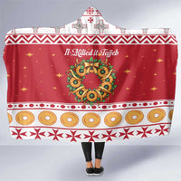 Malta Christmas Hooded Blanket Maltese Honey Rings - Wonder Print Shop