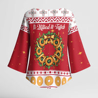 Malta Christmas Kimono Sleeve Blouse Maltese Honey Rings - Wonder Print Shop