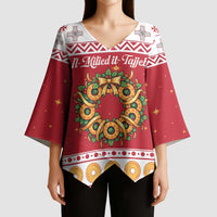 Malta Christmas Kimono Sleeve Blouse Maltese Honey Rings - Wonder Print Shop