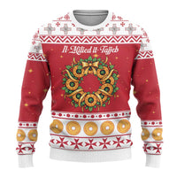 Malta Christmas Ugly Christmas Sweater Maltese Honey Rings - Wonder Print Shop