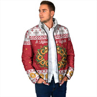 Malta Christmas Padded Jacket Maltese Honey Rings - Wonder Print Shop