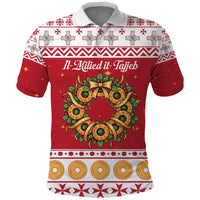 Malta Christmas Polo Shirt Maltese Honey Rings - Wonder Print Shop