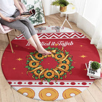 Malta Christmas Round Carpet Maltese Honey Rings - Wonder Print Shop