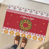 Malta Christmas Rubber Doormat Maltese Honey Rings - Wonder Print Shop