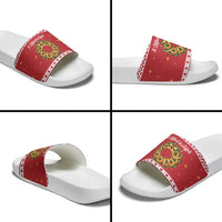 Malta Christmas Slide Sandals Maltese Honey Rings - Wonder Print Shop