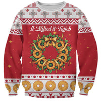 Malta Christmas Sweatshirt Maltese Honey Rings - Wonder Print Shop